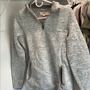 Gray pullover fleece
